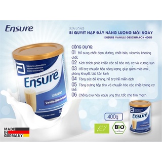Sữa Ensure Vanille Đức 400g