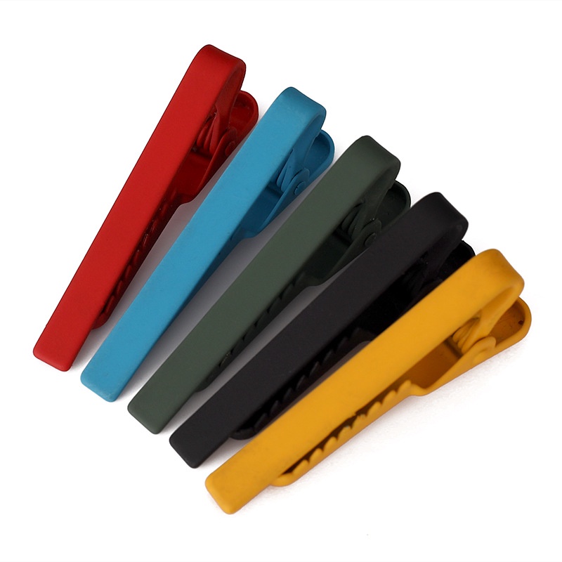 Kẹp Cà Vạt Bản Nhỏ 4cm Màu Đen / Xanh Navy / Đỏ Thời Trang Cho Nam