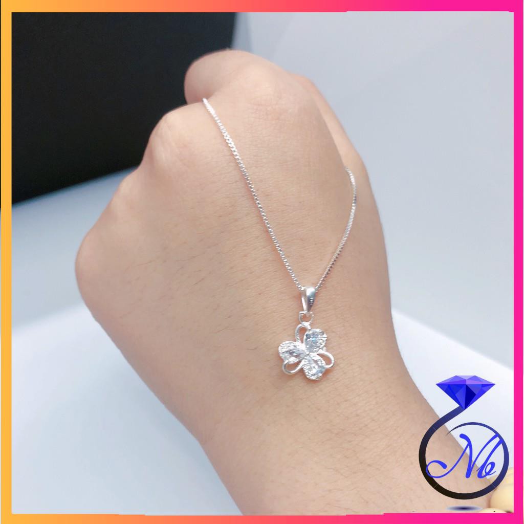 Dây chuyền nữ bạc 925 - Vòng cổ bạc nữ đẹp đính đá FLOWER 3