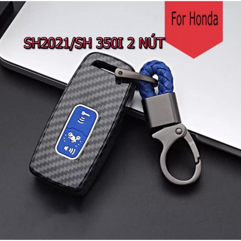 Bọc Chìa Khóa Smartkey SH 350i và SH 2021 ( 2 nút ) Ốp Carbon Ảnh thật Sp