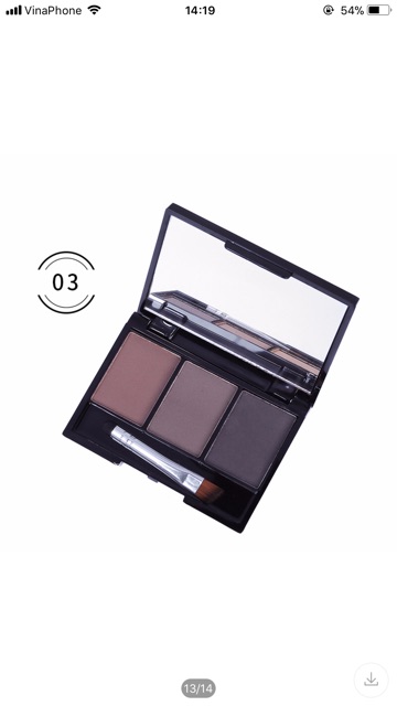 Bột tán mày hộp 3 khay màu Lameila hàng nội địa Trung | BigBuy360 - bigbuy360.vn