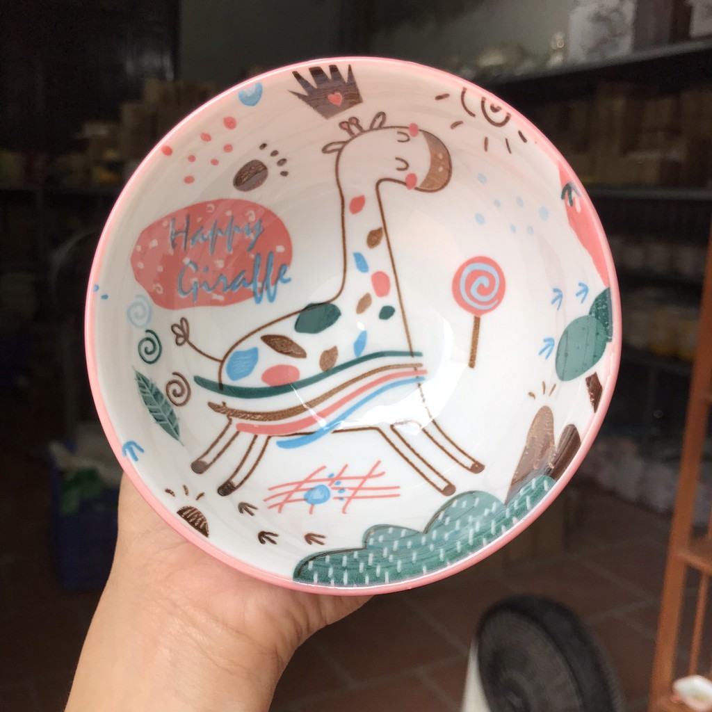 Bát Đĩa Decor  Bát Đĩa Sứ  Chén Dĩa Dễ Thương Đẹp Cao Cấp Ăn Dặm Cho Bé 25 món hình Thỏ Hồng