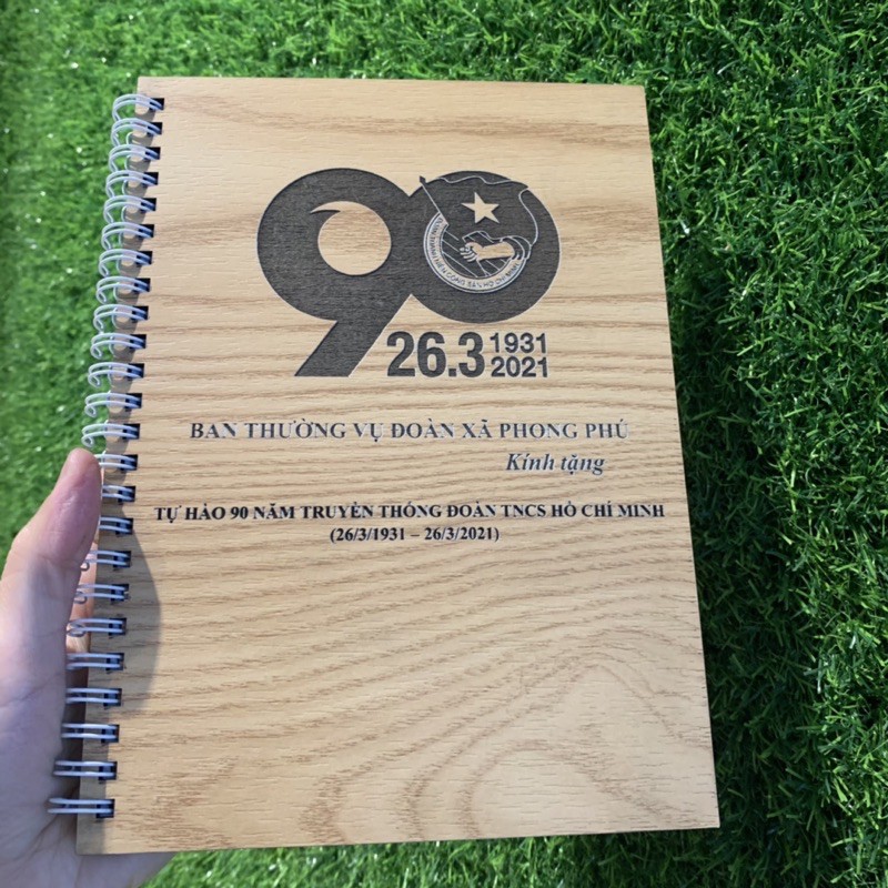 Sổ tay khắc logo theo yêu cầu_ sổ tay kỉ niệm ngày 26.3