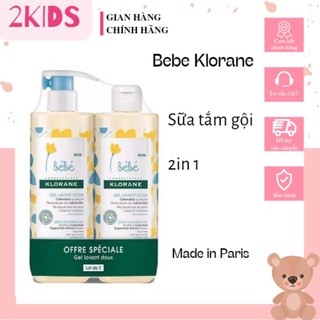 Sữa tắm gội bebe klorane 500ml cho bé của pháp