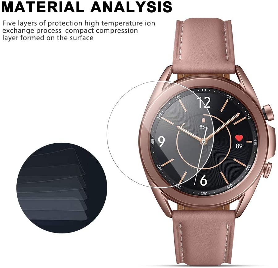 Kính cường lực bảo vệ màn hình đồng hồ chống trầy xước / dấu vân tay cho Samsung Galaxy Watch 3 41mm 45mm