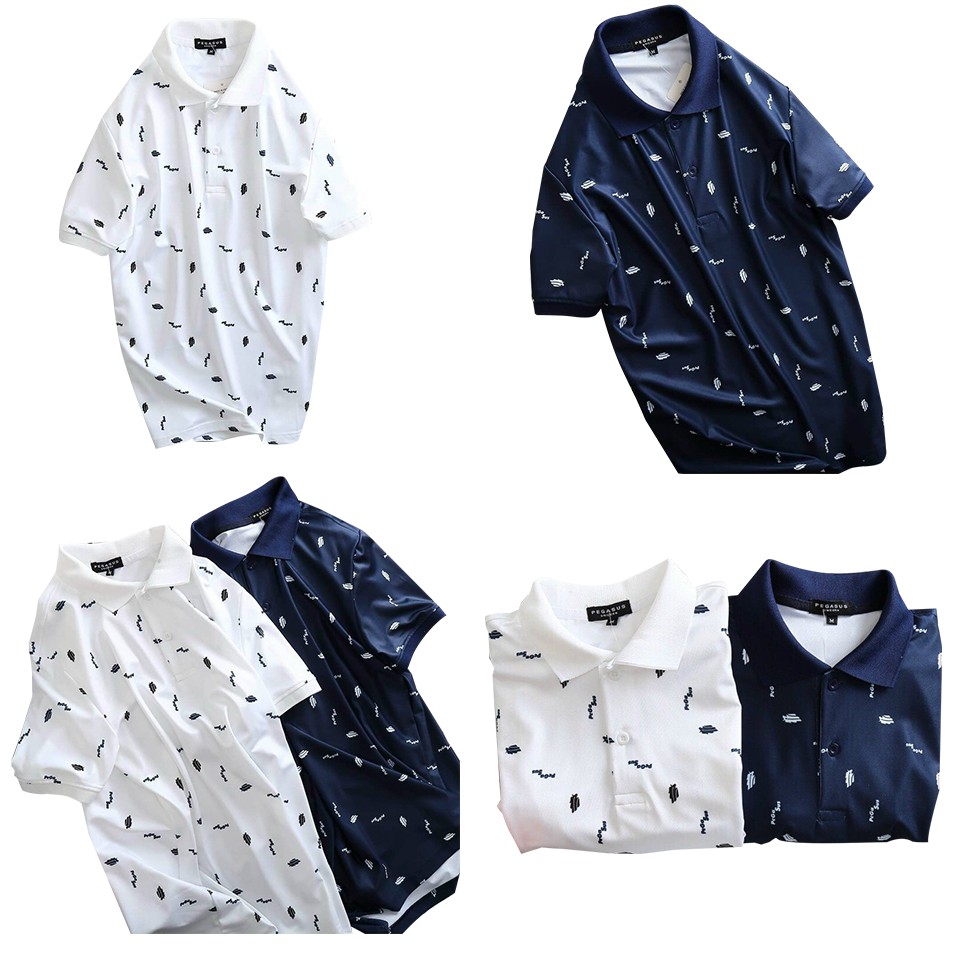 Áo thun polo nam họa tiết in chìm tinh xảo trên nền vải single - Thấm Hút Mồ Hôi, Co Giãn Đa Chiều | BigBuy360 - bigbuy360.vn