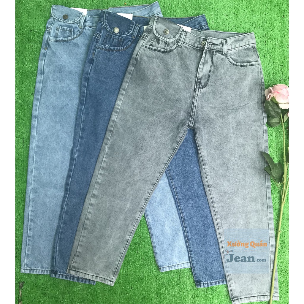 Quần Baggy Jeans Nữ Túi Nắp Chất Bò Demin Hàng Đẹp MS95