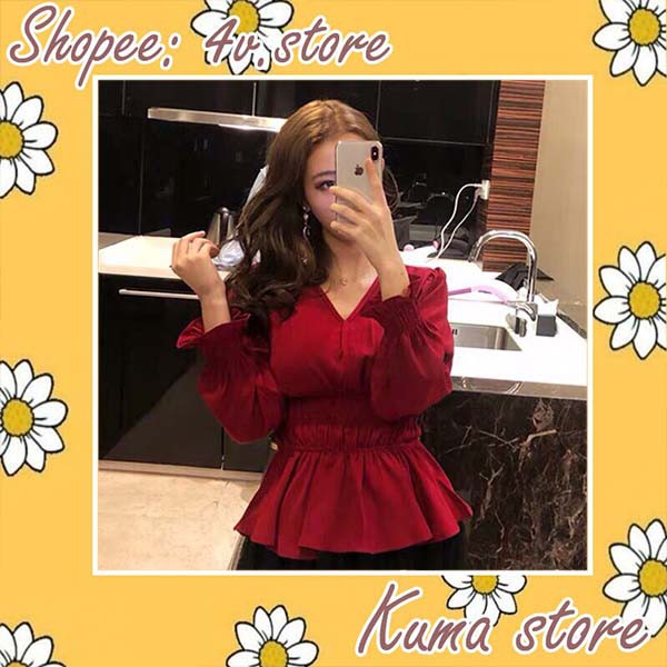 ÁO KIỂU TAY DÀI PEPLUM CÔNG SỞ