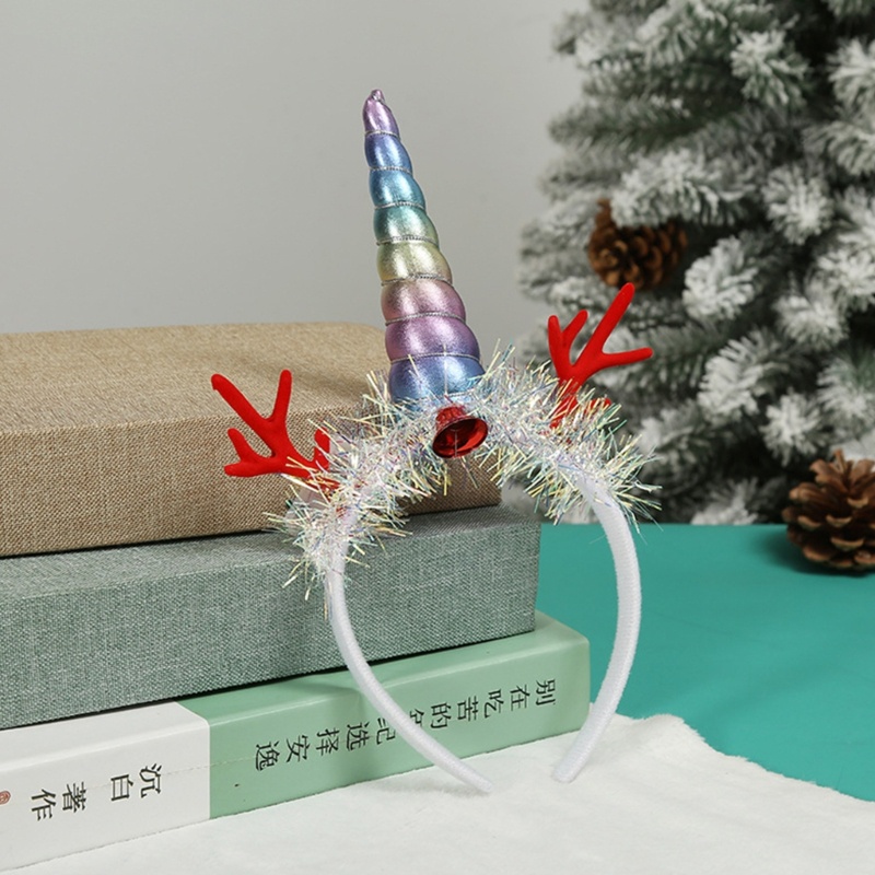 Flgo Băng Đô Cài Tóc Có Đèn LED Phát Sáng Dùng Biểu Diễn Sân Khấu Dịp Giáng Sinh