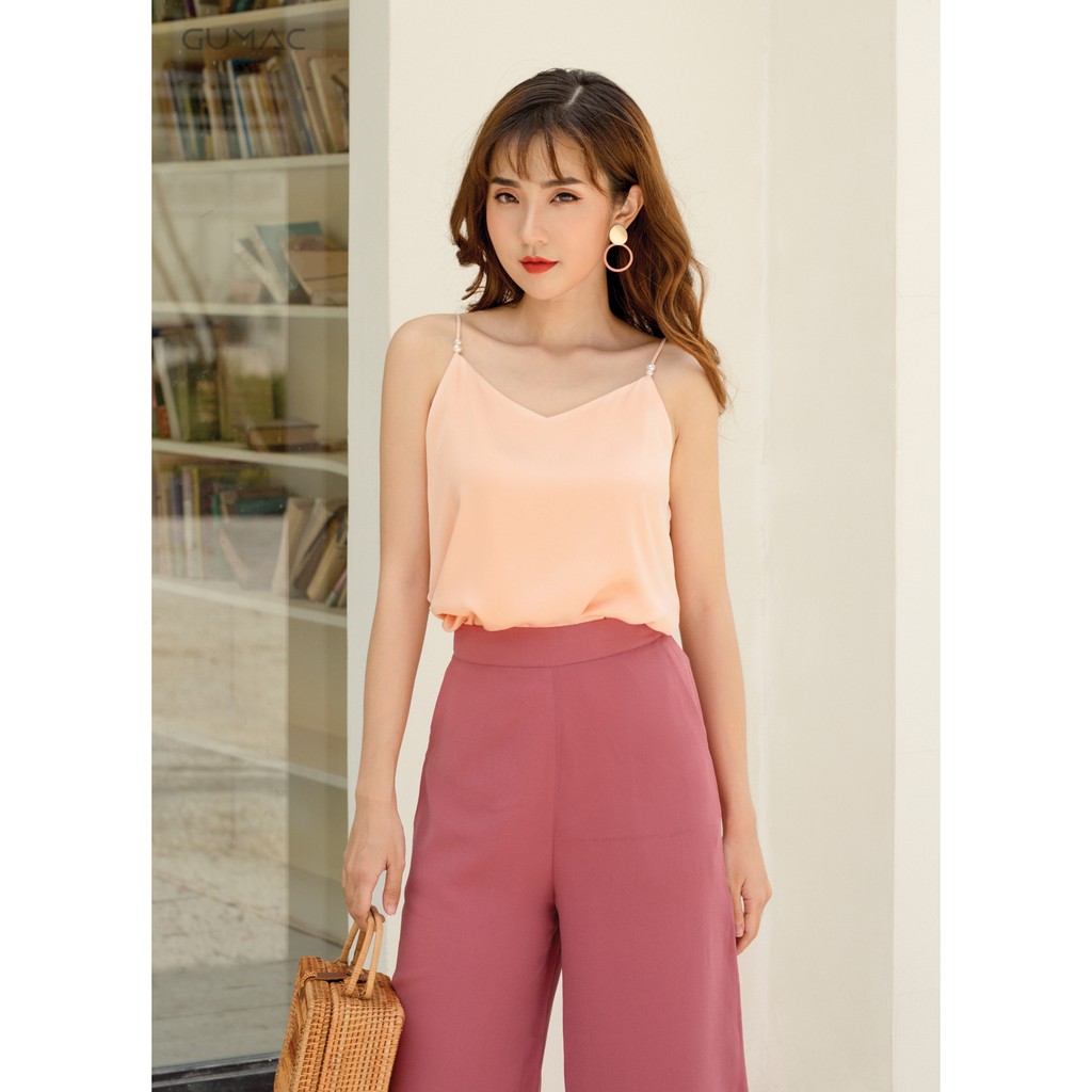 Áo 2 dây kết ngọc GUMAC A08945