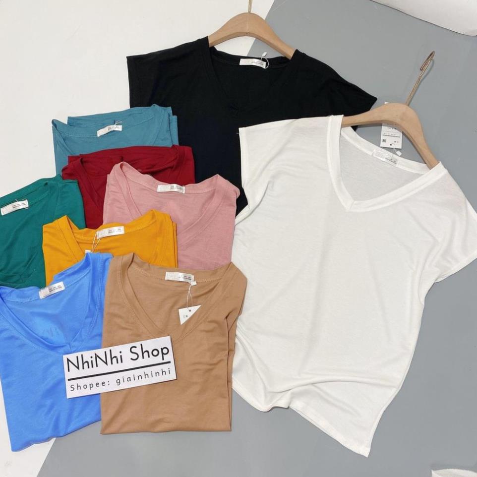 Áo phông giấy sát nách cổ tim, Áo thun kiểu vai hến form rộng CS3105 - NhiNhi Shop ! !