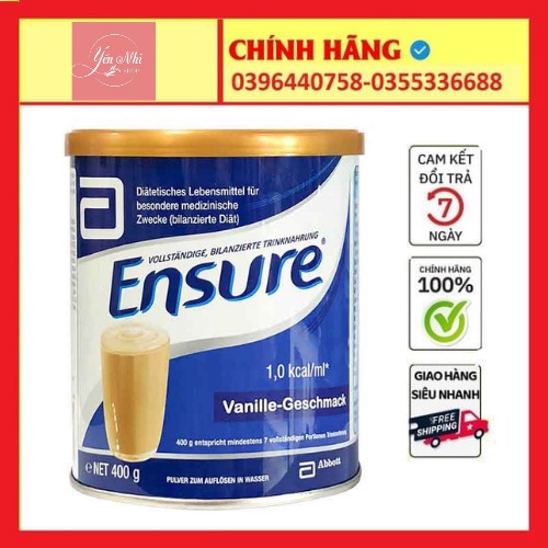 Sữa bột Ensure Đức lon 400g date 2023