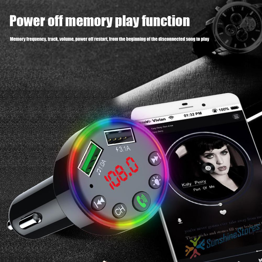 Máy Phát Mp3 Fm Bluetooth 9 Cổng Sạc Usb Cho Xe Hơi