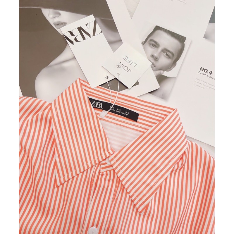 🍊 ÁO KẺ SỌC CAM OVERSIZE 🍊