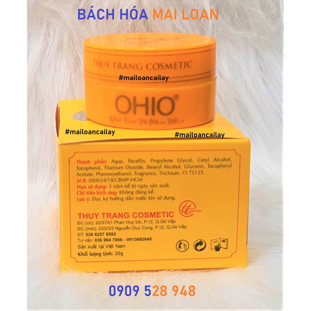 Kem sạch Mụn Mờ Thâm OHIO Nhuỵ Hoa Nghệ Tây 24 Giờ 20g