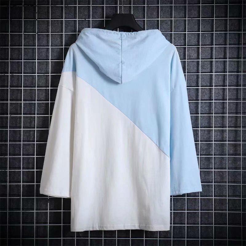 Thời Trang Áo Hoodie Tay Ngắn Dáng Rộng Có Dây Rút Phong Cách Kpop