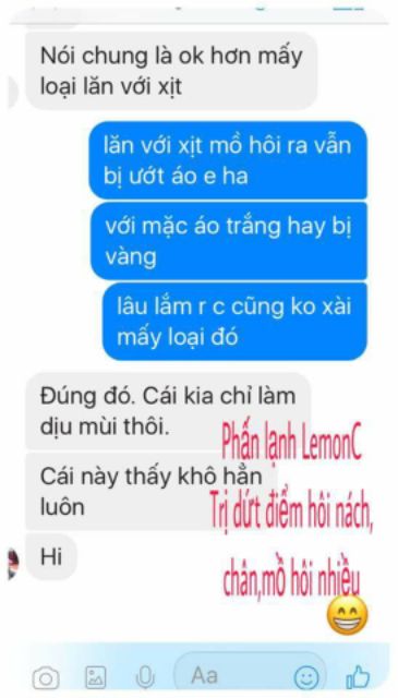 Phấn Lạnh Lemon C ♥đặc trị dứt điểm hôi nách, hôi chân.