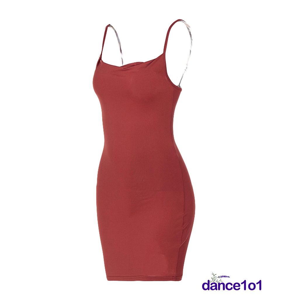 Đầm Nữ Cổ Thuyền Hở Lưng Màu Sắc Ngọt Ngào