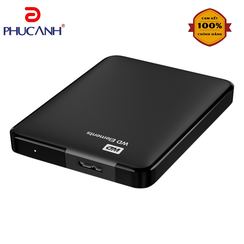 Ổ cứng di động Western Element 2Tb USB3.0 tặng kèm bao đựng (Hàng chính hãng, BH 24 tháng 1 đổi 1)