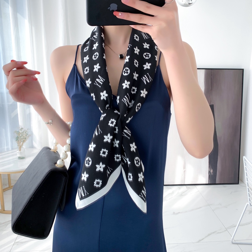 Khăn Choàng Lụa Vuông 90cm (35.4inch) Thoáng Khí Che Nắng Cho Phụ Nữ Hồi Giáo WJ1007-07