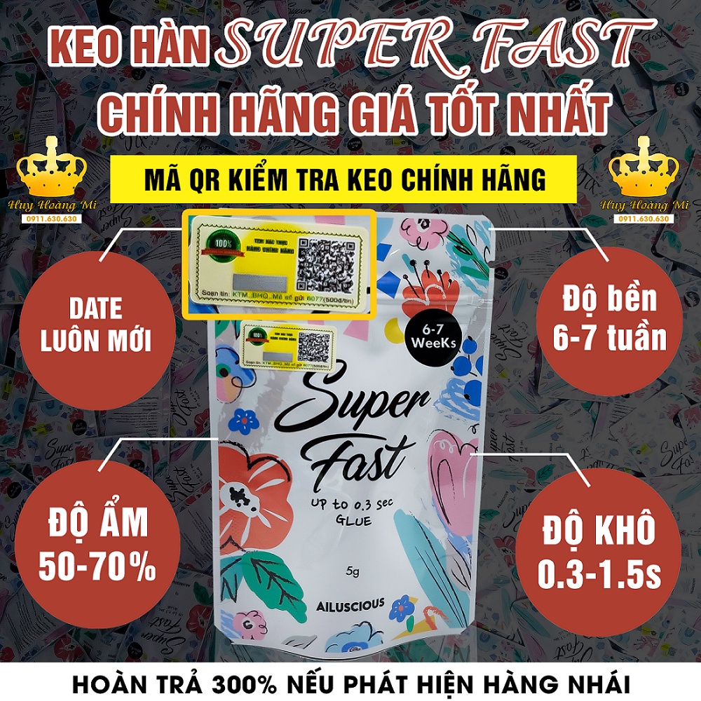 Keo nôi mi Super Fast-Keo hàn quốc chính hãng -Dụng Cụ Nối Mi - keo nối mi -)Tổng Kho Mi Sỉ Miền Nam