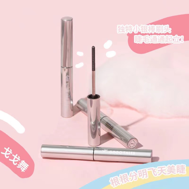 Mascara GOGO TALES Màu Đen/Nâu Đầu Cọ Nhỏ Làm Dài/Dày Và Cong Mi Tự Nhiên Chống Nước Chống Mồ Hôi NO.GT347