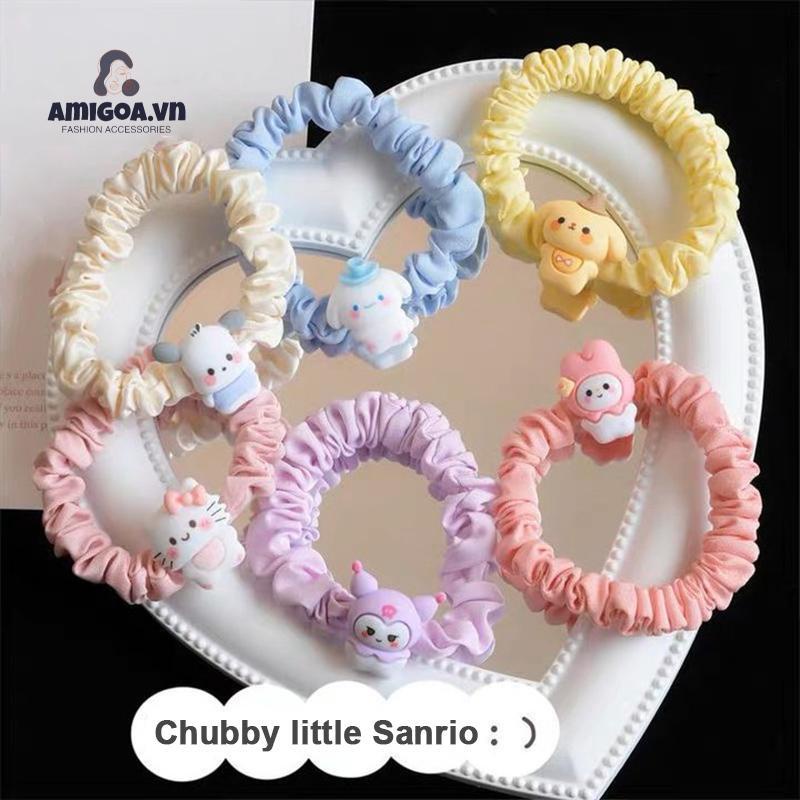 ✨✨Dây Cột Tóc Sanrio  Nhỏ Nhắn Hình Cinnamoroll / Cún Con Dễ Thương Ngọt Ngào