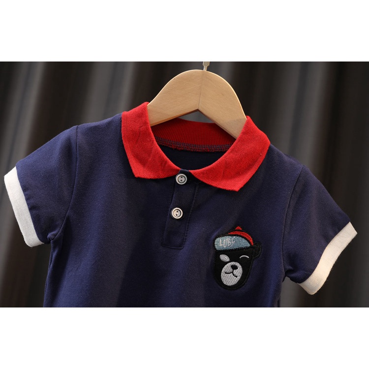 Set Áo Thun polo + Quần Short Thời Trang Cho Bé