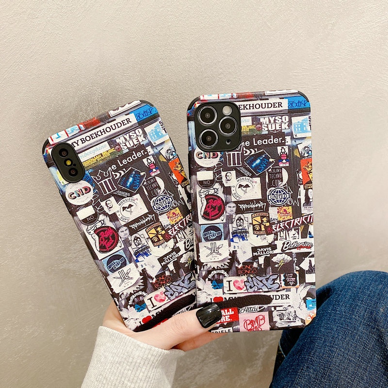Ốp điện thoại viền dẻo họa tiết logo Graffiti thời trang cho Compatible for IPHONE 13 12 11 PRO X XR XS MAX SE 2020 6 6S 7 8 PLUS