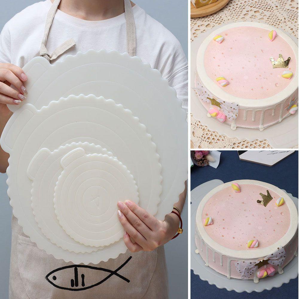 DORAW Khay Đựng Bánh Kem Bằng Nhựa Kích Thước 4 / 6 / 8 / 10 / 12inch Có Thể Tái Sử Dụng