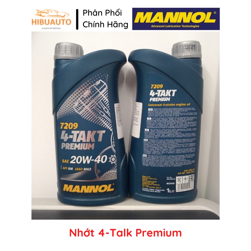 Nhớt MANNOL 4-Talk Premium 7209 1L - Hàng Nhập Khẩu Chính Hãng Từ Đức