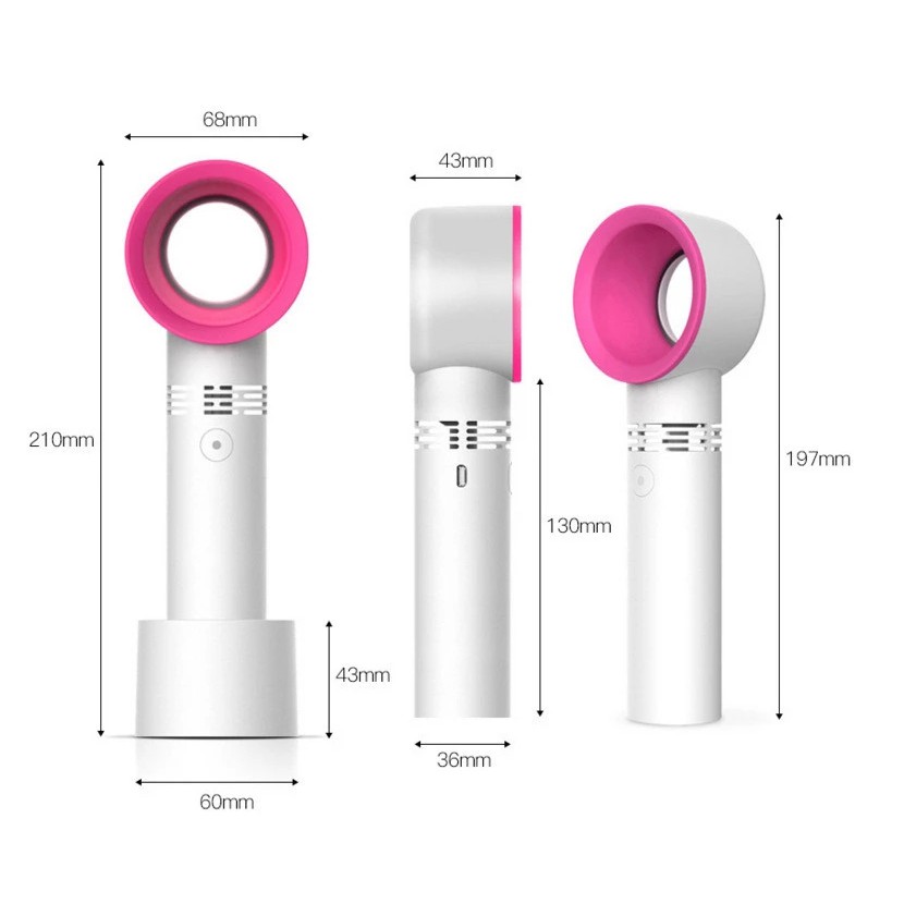 Quạt mini USB thiết kế không cánh kích thước nhỏ gọn cầm tay tiện lợi | BigBuy360 - bigbuy360.vn