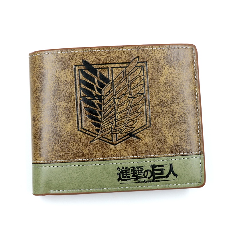 Ví ngắn gập đôi họa tiết anime Attack on Titan đơn giản thời trang