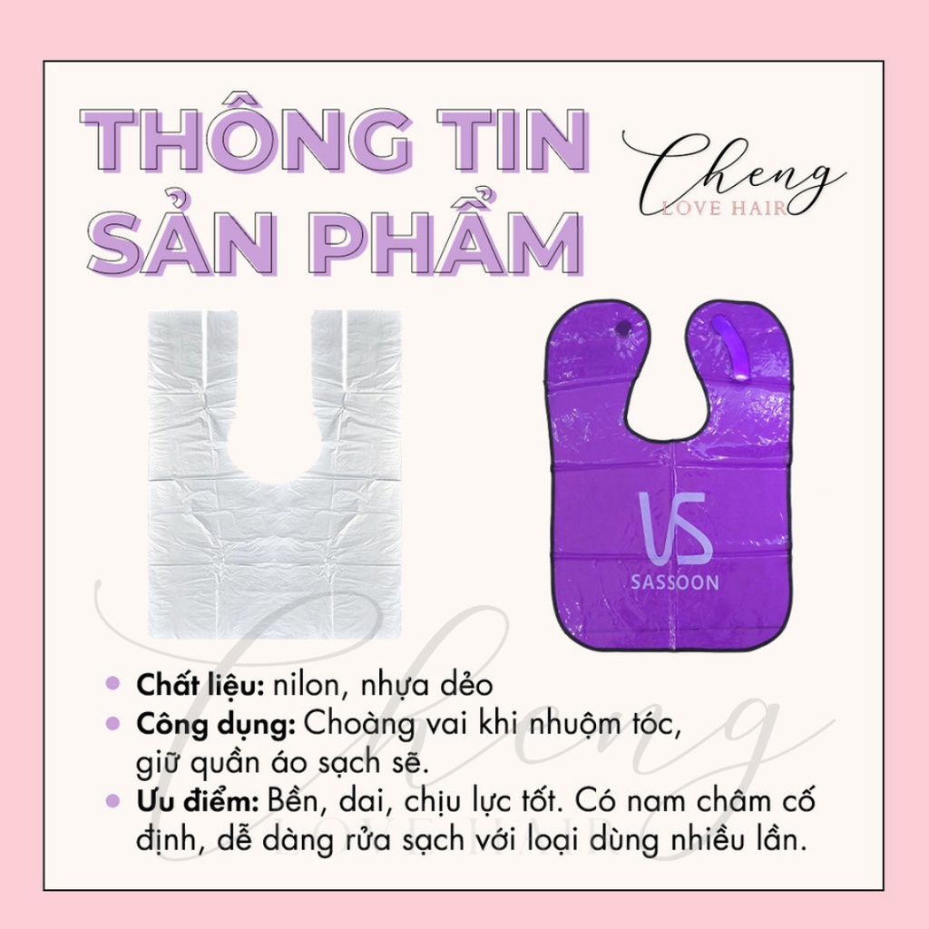 Áo choàng nhuộm tóc Chenglovehair, Chenglovehairs, Chengloveshair