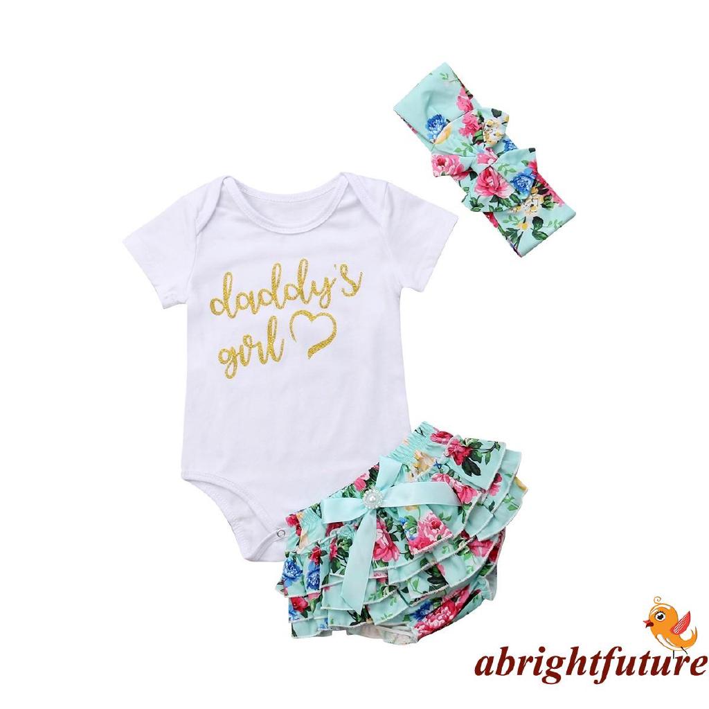 Set jumpsuit + quần dài + băng đô dễ thương cho bé gái