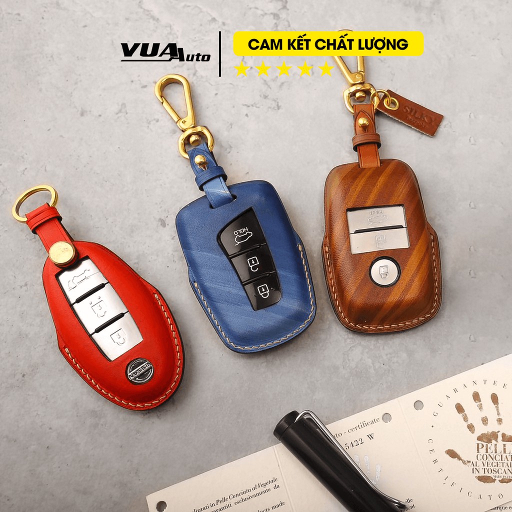 Bao da chìa khóa ô tô Bespoke đẳng cấp và sang trọng, thiết kế thủ công handmade tỉ mỉ, da bò Ý nhập khẩu cao cấp