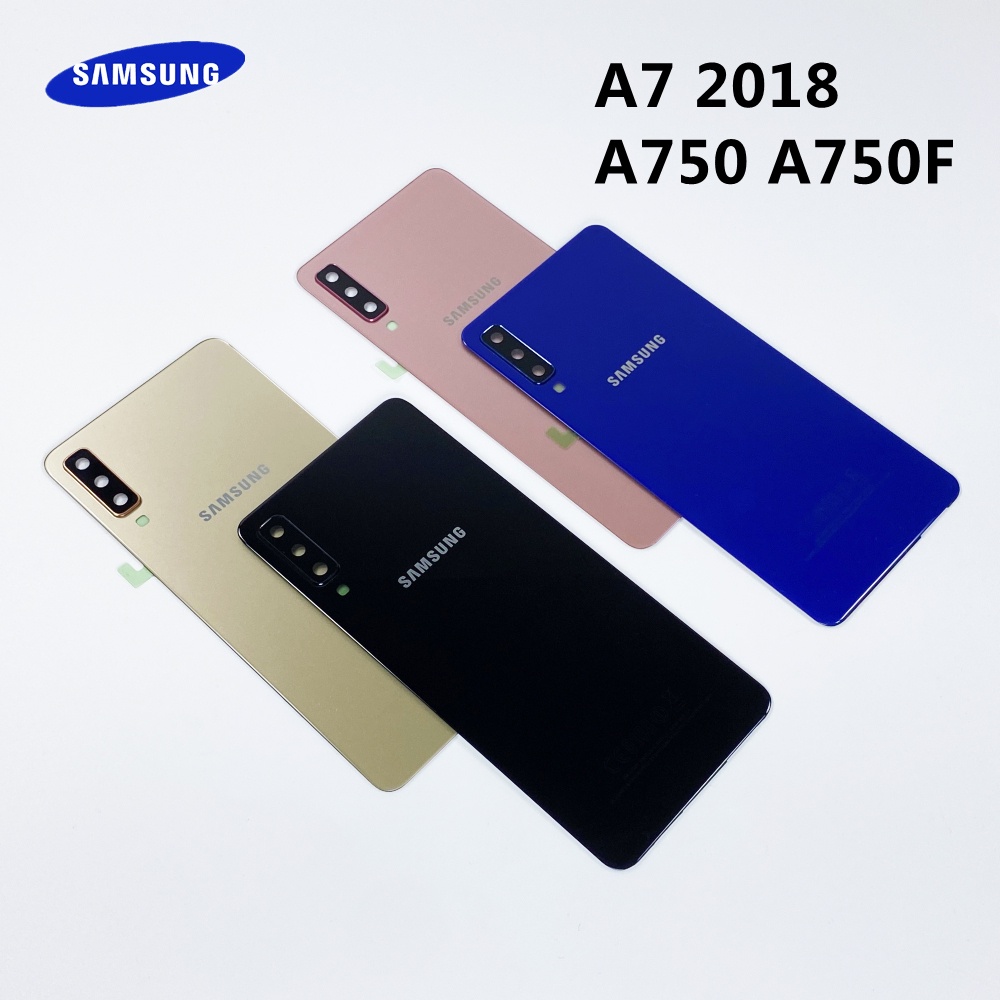 Dành Cho SAMSUNG Galaxy A7 2018 A750 SM-A750F A750FN A750GN-DS Ốp điện thoại Kính Pin Cửa Sau Vỏ Có 
