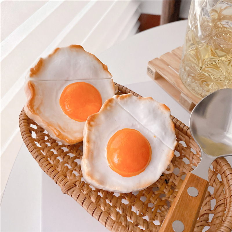 Omelet Vỏ Bảo Vệ Hộp Sạc Tai Nghe Bluetooth Không Dây AirPods pro Hình Quả Trứng Dễ Thương