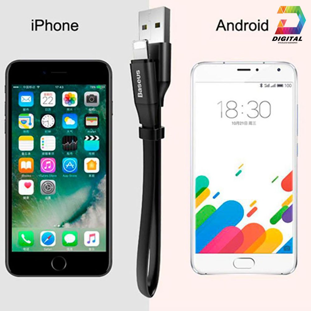 Cáp Sạc Đa Năng 2 in 1 MicroUSB & Lightning 23cm