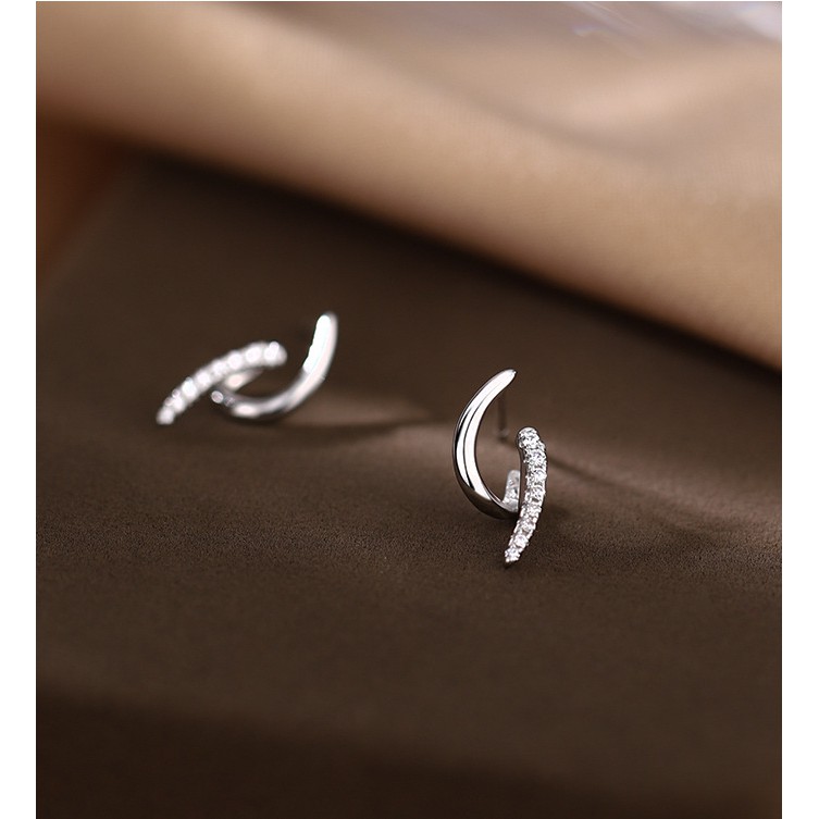 Bông tai bạc thiết kế đơn giản dành cho nữ ANTA Jewelry - ATJ7078