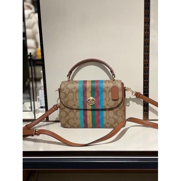 Túi Coach da thật pha canvas bền đẹp đơn giản mà tinh tế