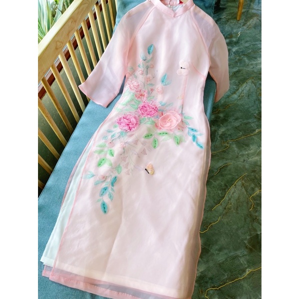 Áo dài cách tân hoa trà