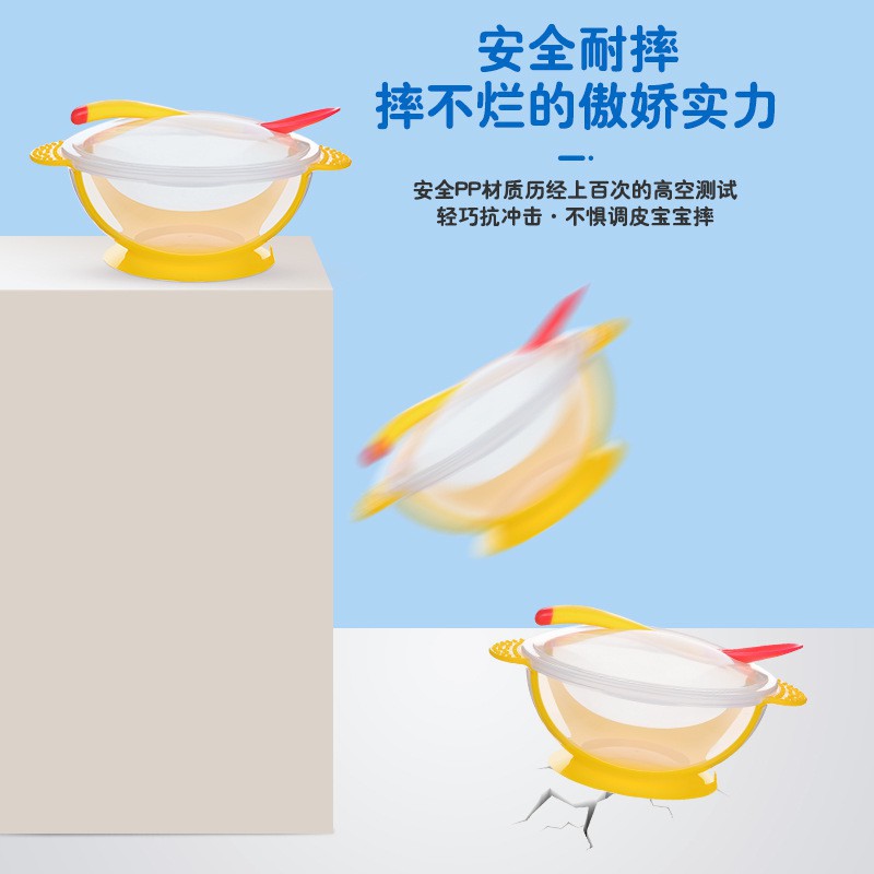 Tô Tập Ăn Cho Bé Đổi Màu Sắc 3 Trong 1⚜Tô Đựng Thức Ăn Chống Trượt Cho Bé