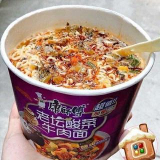 1 Cốc Mỳ Tôm Dưa Bò Chua Cay Màu Tím Hãng Sư Phụ Khang