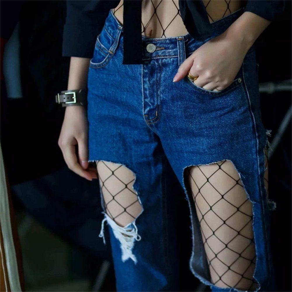 Mxgoods Quần Tất Lưới Một Kích Thước Màu Ngọc Lam Cho Nữ
