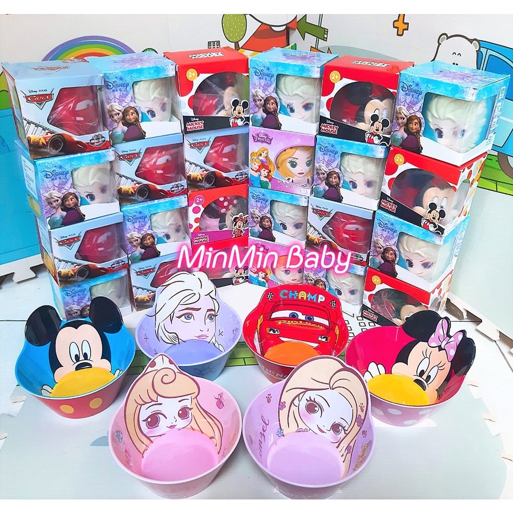 Tô Chén Ăn Dặm Cho Bé Disney Mickey Elsa (Chất liệu Melamine)