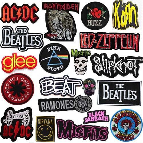 Sticker Ủi Thêu Hình Nốt Nhạc Rock Punk