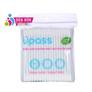 Tăm bông trẻ em túi 100 cây Upass (Set 5 gói)