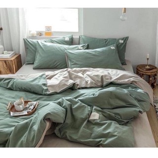 Bộ chăn ga Cotton Tici - Oliu phối be
