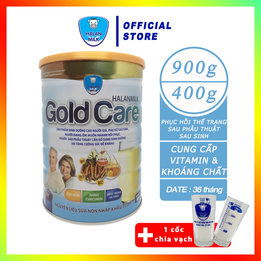 Sữa Gold Care Halanmilk - Đông Trùng Hạ Thảo 400gr/900gr